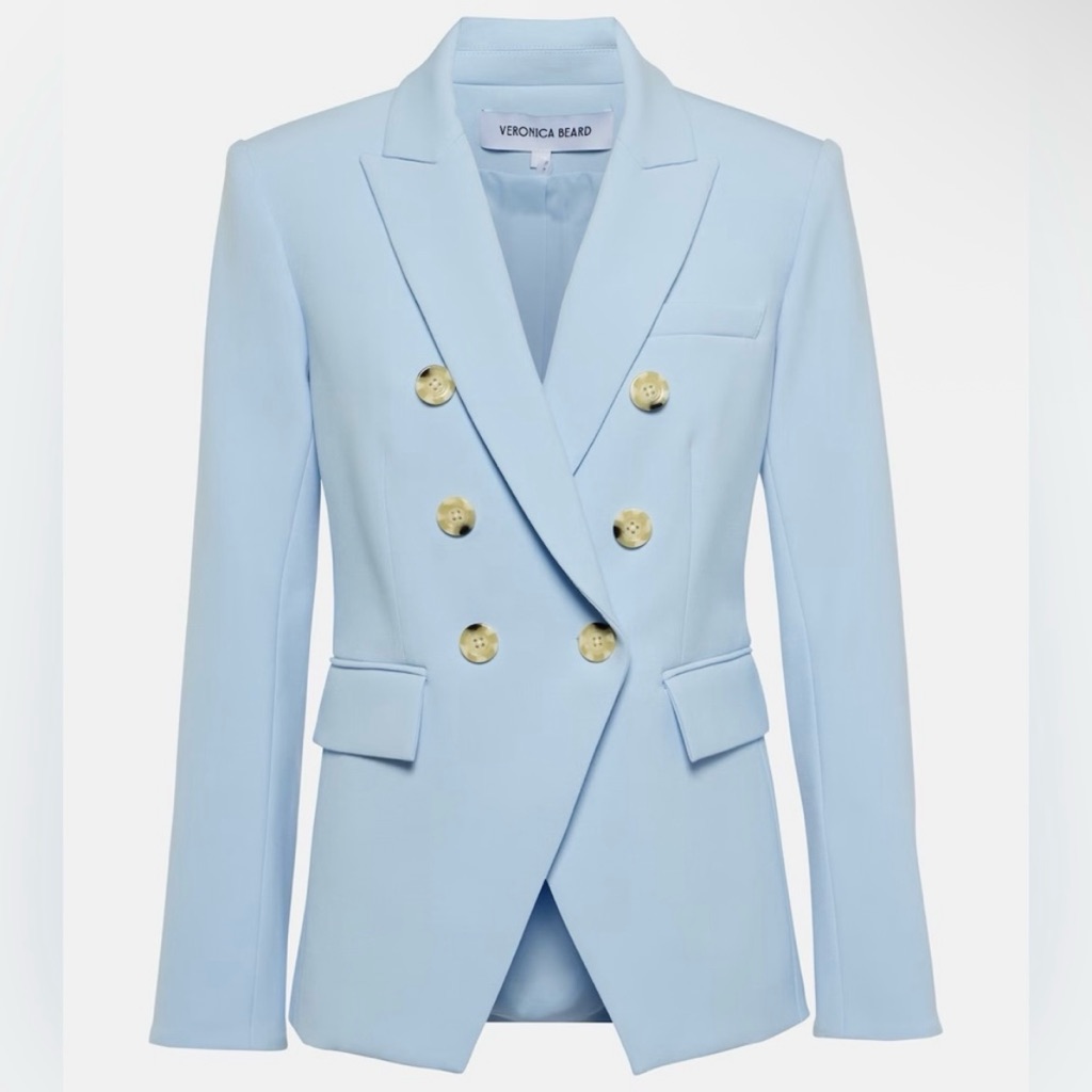 Veronica Beard Miller Dickey Jacket Blazer Ice Blue